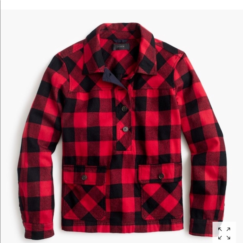 J. Crew Buffalo Plaid Shirt Jacket, Sz M